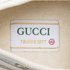Gucci Metallic GG Canvas Tennis 1977 Platform Sneakers - Size 10 / 40