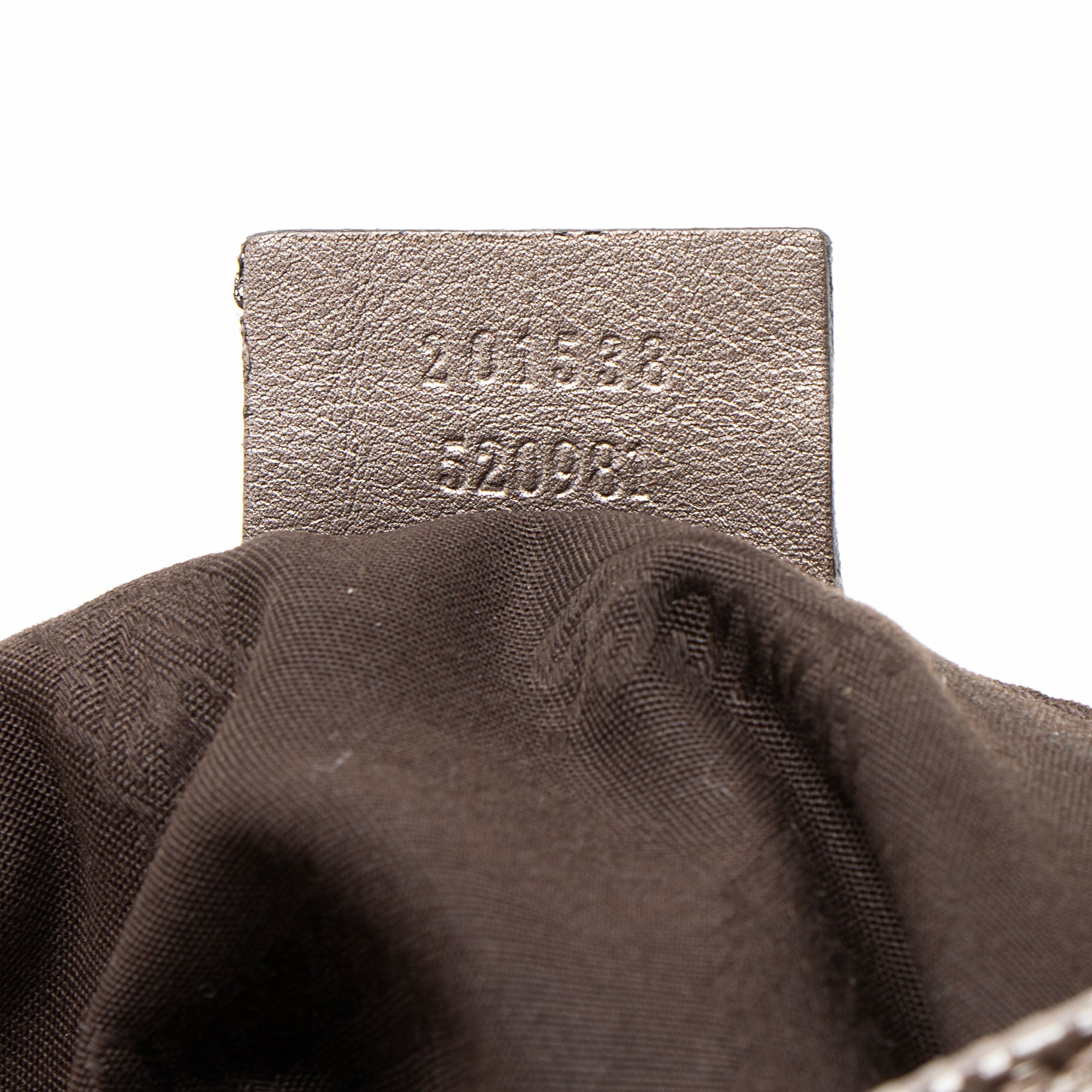 Gucci Metallic GG Imprime Flat Messenger