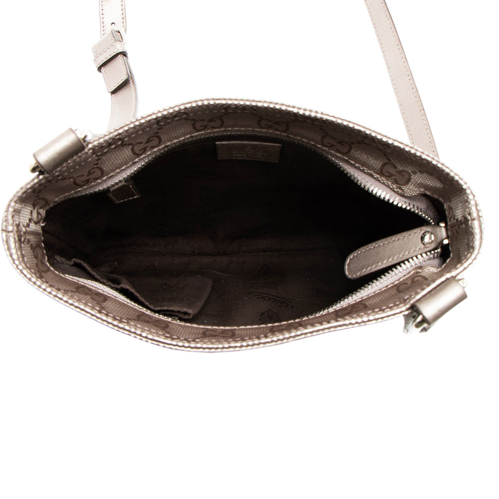 Gucci Metallic GG Imprime Flat Messenger