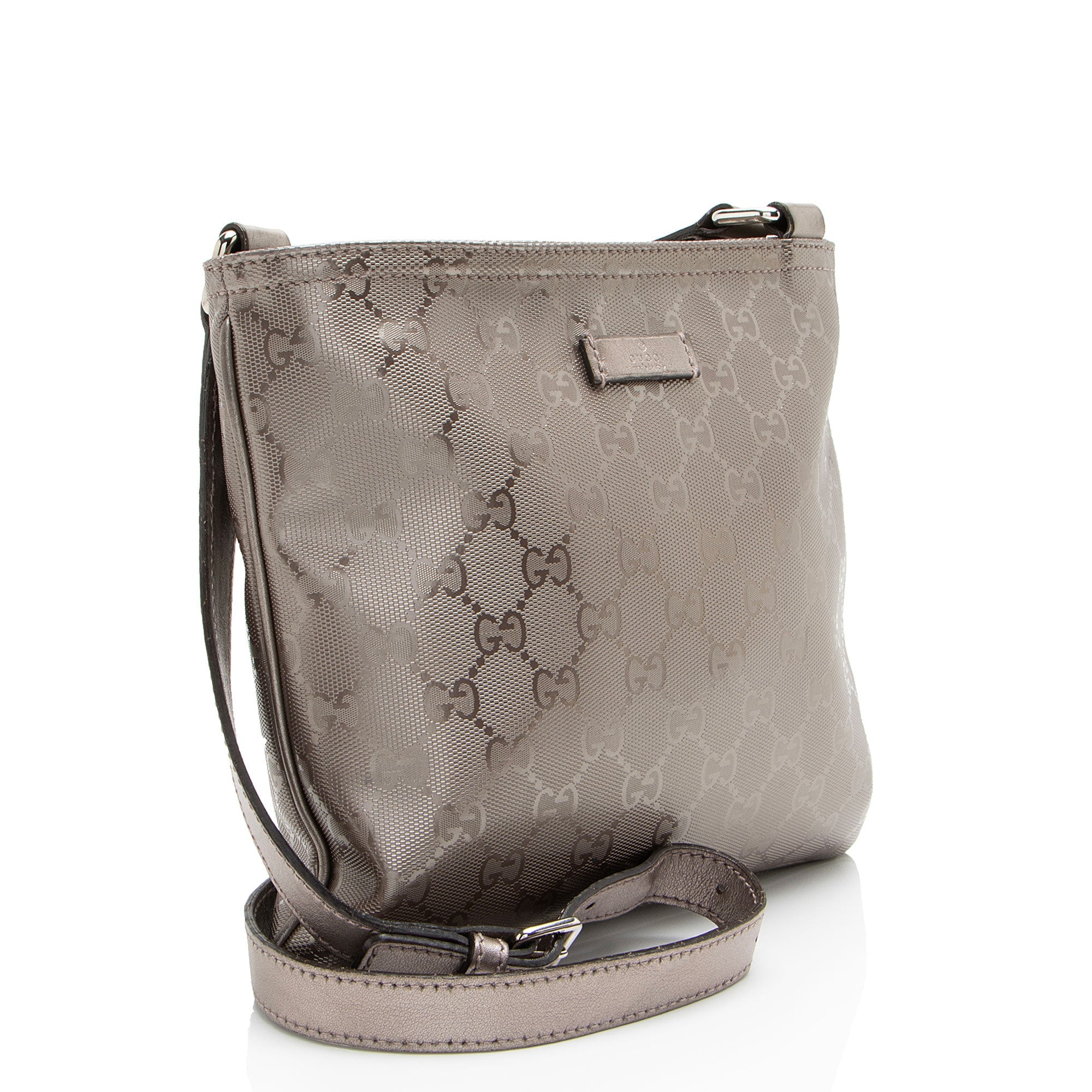 Gucci Metallic GG Imprime Flat Messenger