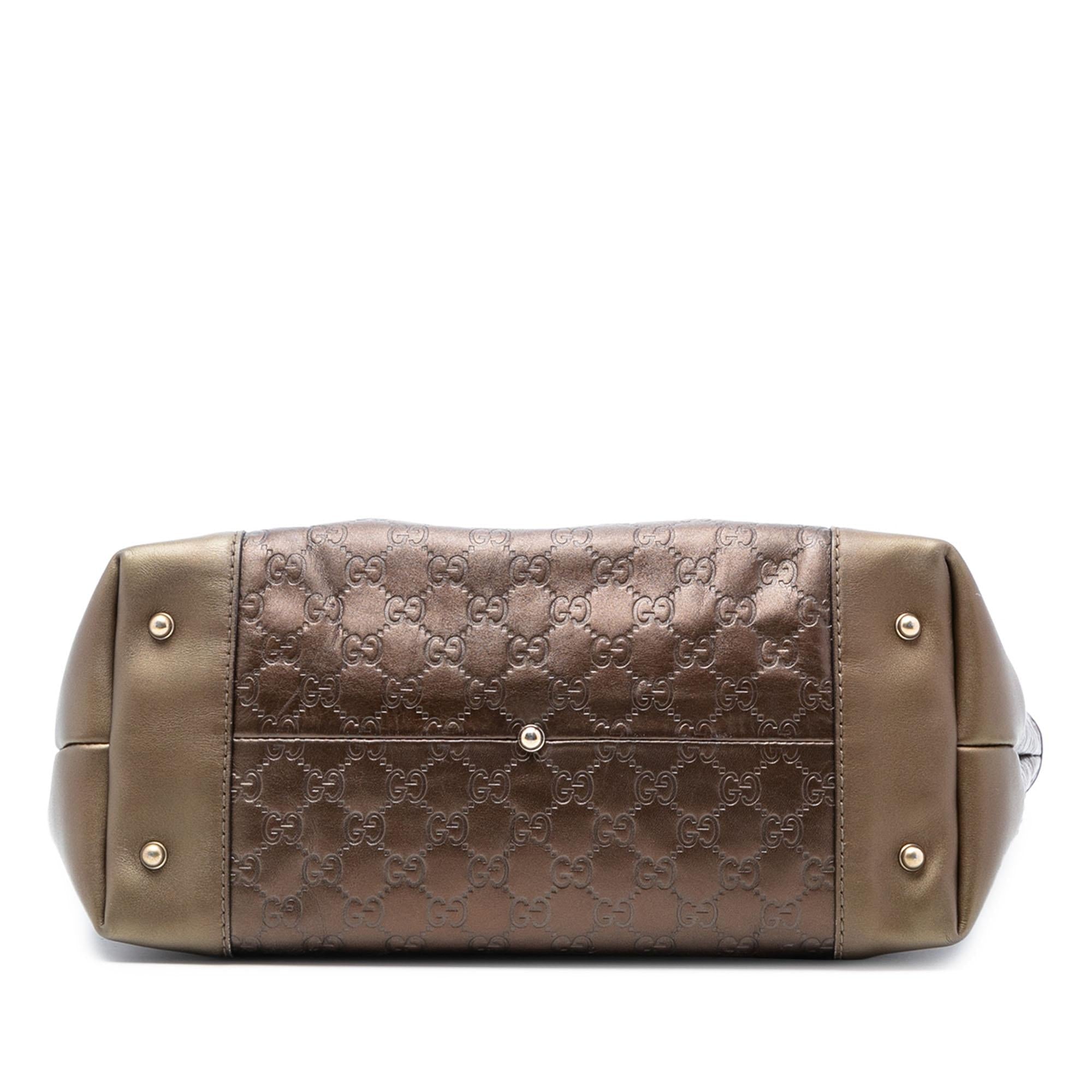 Gucci Metallic Guccissima Heart Bit Tote