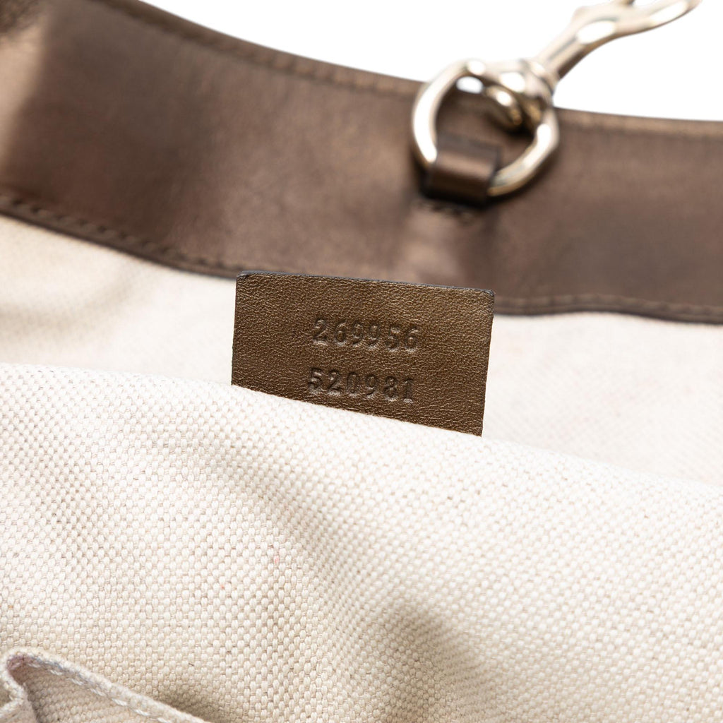 Gucci Metallic Guccissima Heart Bit Tote