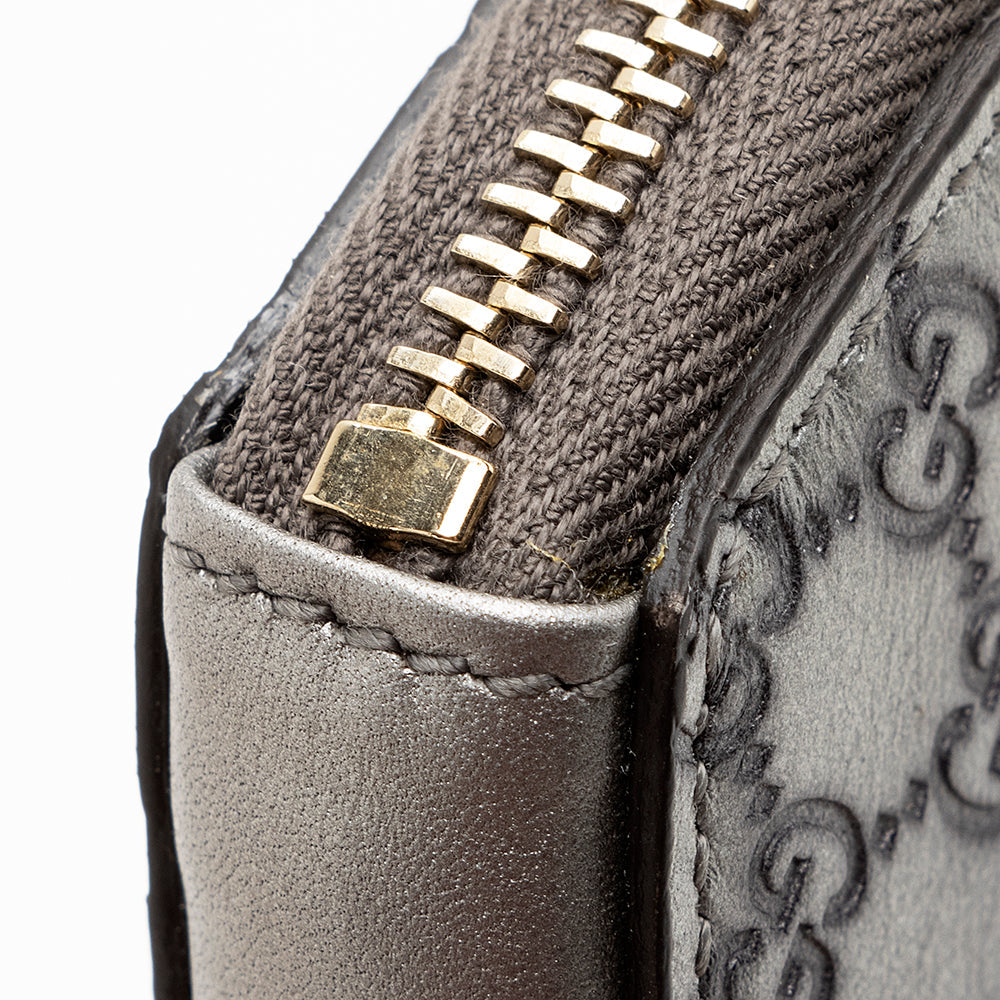 Gucci Metallic Guccissima Heart Coin Pouch (SHF-19887)