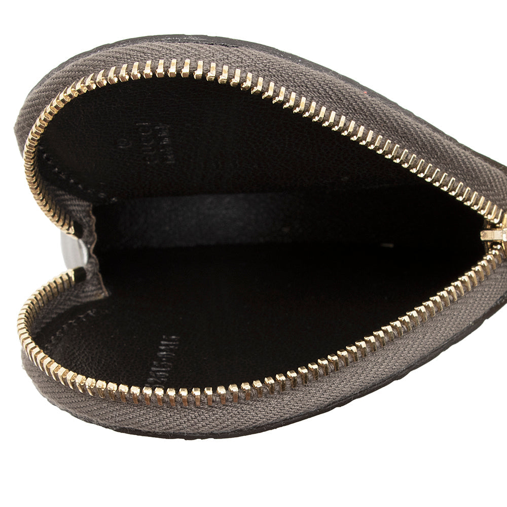Gucci Metallic Guccissima Heart Coin Pouch (SHF-19887)