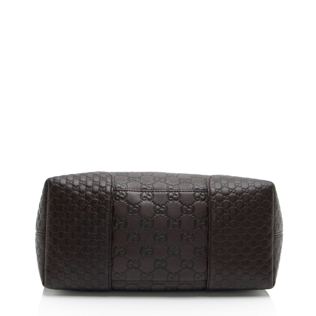 Gucci Metallic Guccissima Leather Bree Fold Over Tote (SHF-bHARYI)