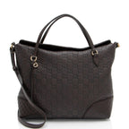 Gucci Metallic Guccissima Leather Bree Fold Over Tote (SHF-bHARYI)