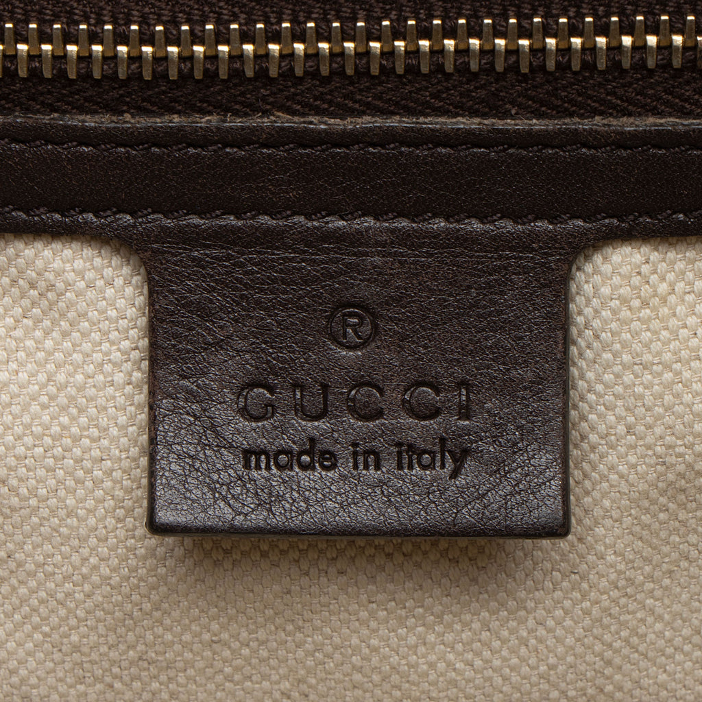 Gucci Metallic Guccissima Leather Bree Fold Over Tote (SHF-bHARYI)