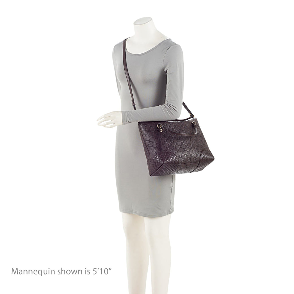 Gucci Metallic Guccissima Leather Bree Fold Over Tote (SHF-bHARYI)