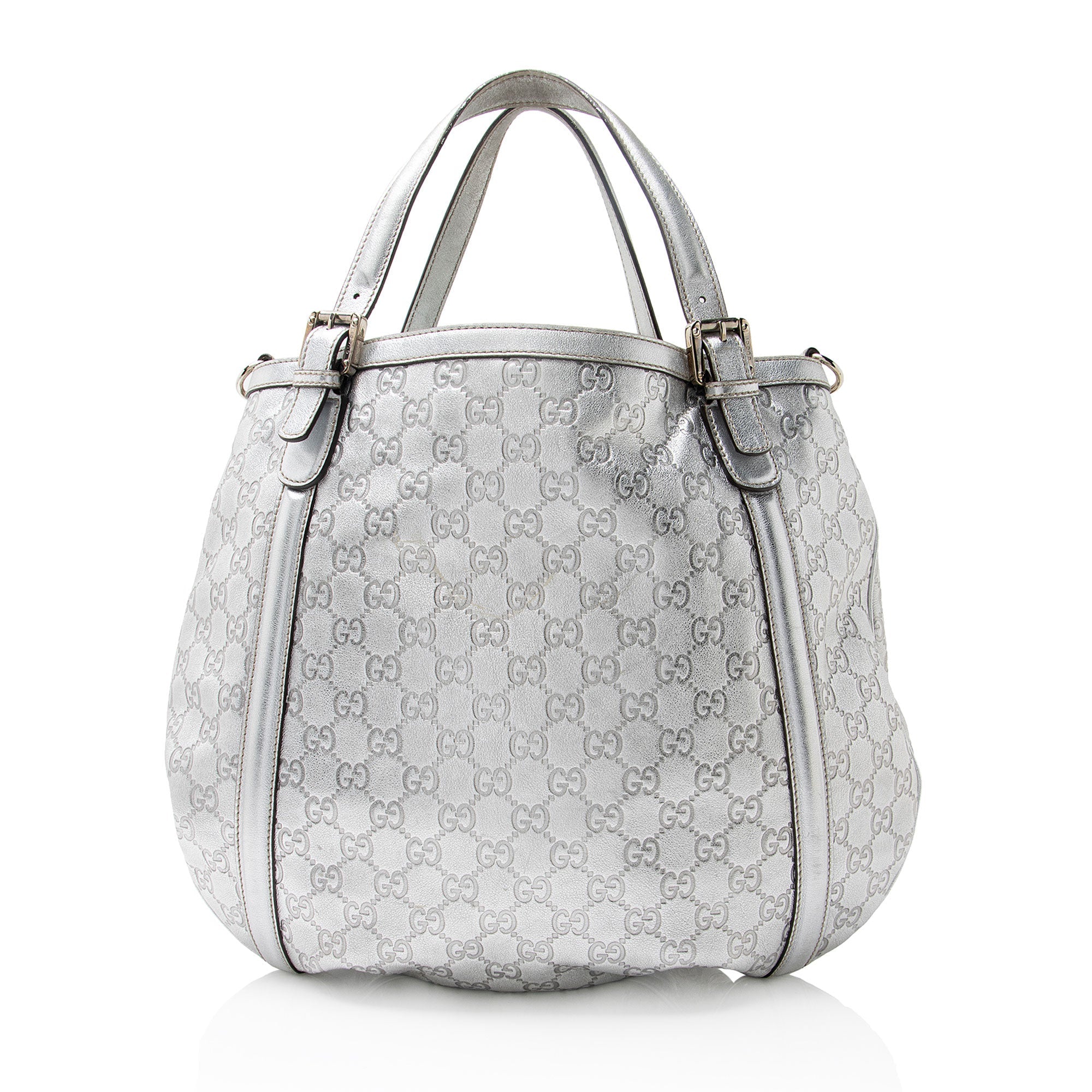 Gucci Metallic Guccissima Leather Britt Tote