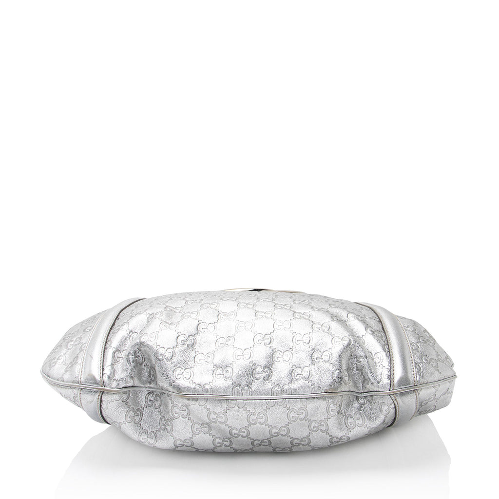 Gucci Metallic Guccissima Leather Britt Tote