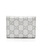 Gucci Metallic Guccissima Leather Card Case (SHF-euO3ug)