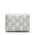 Gucci Metallic Guccissima Leather Card Case (SHF-euO3ug)