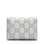 Gucci Metallic Guccissima Leather Card Case (SHF-euO3ug)