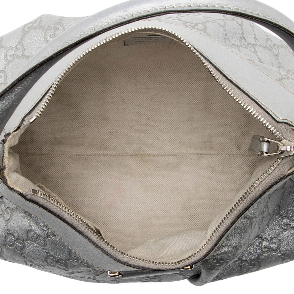 Gucci Metallic Guccissima Leather D Ring Small Hobo (SHF-KWHGdg)