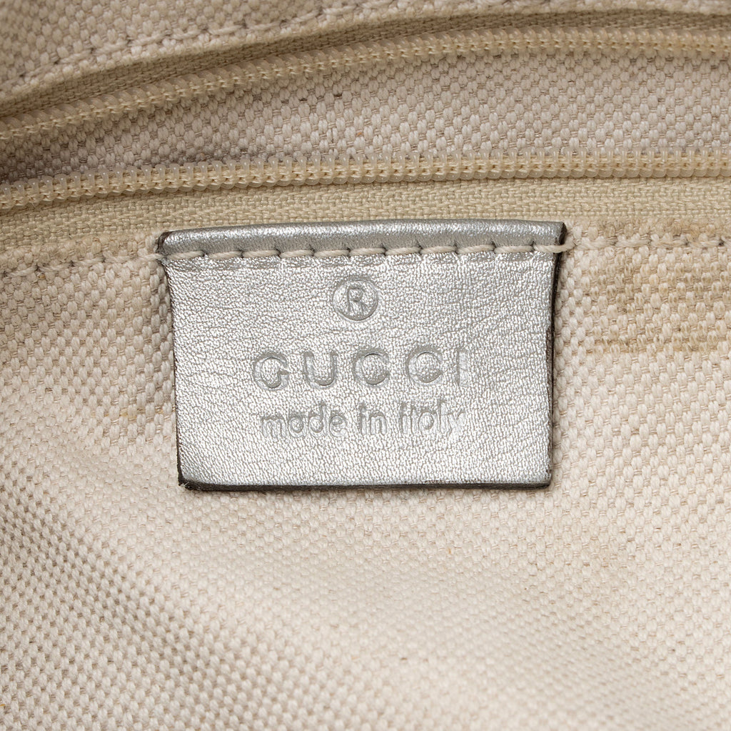 Gucci Metallic Guccissima Leather D Ring Small Hobo (SHF-KWHGdg)