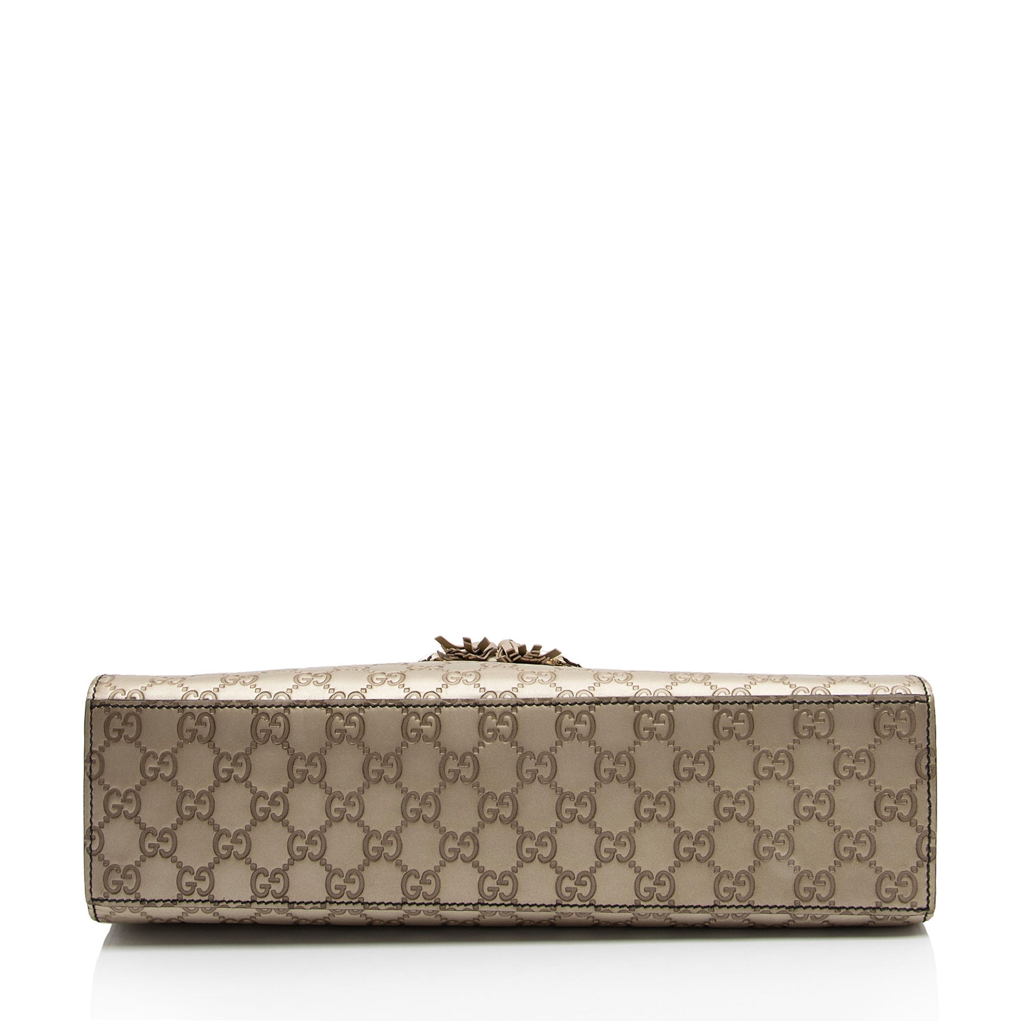 Gucci Metallic Guccissima Leather Emily Large Shoulder Bag (SHF-tKZxyz)
