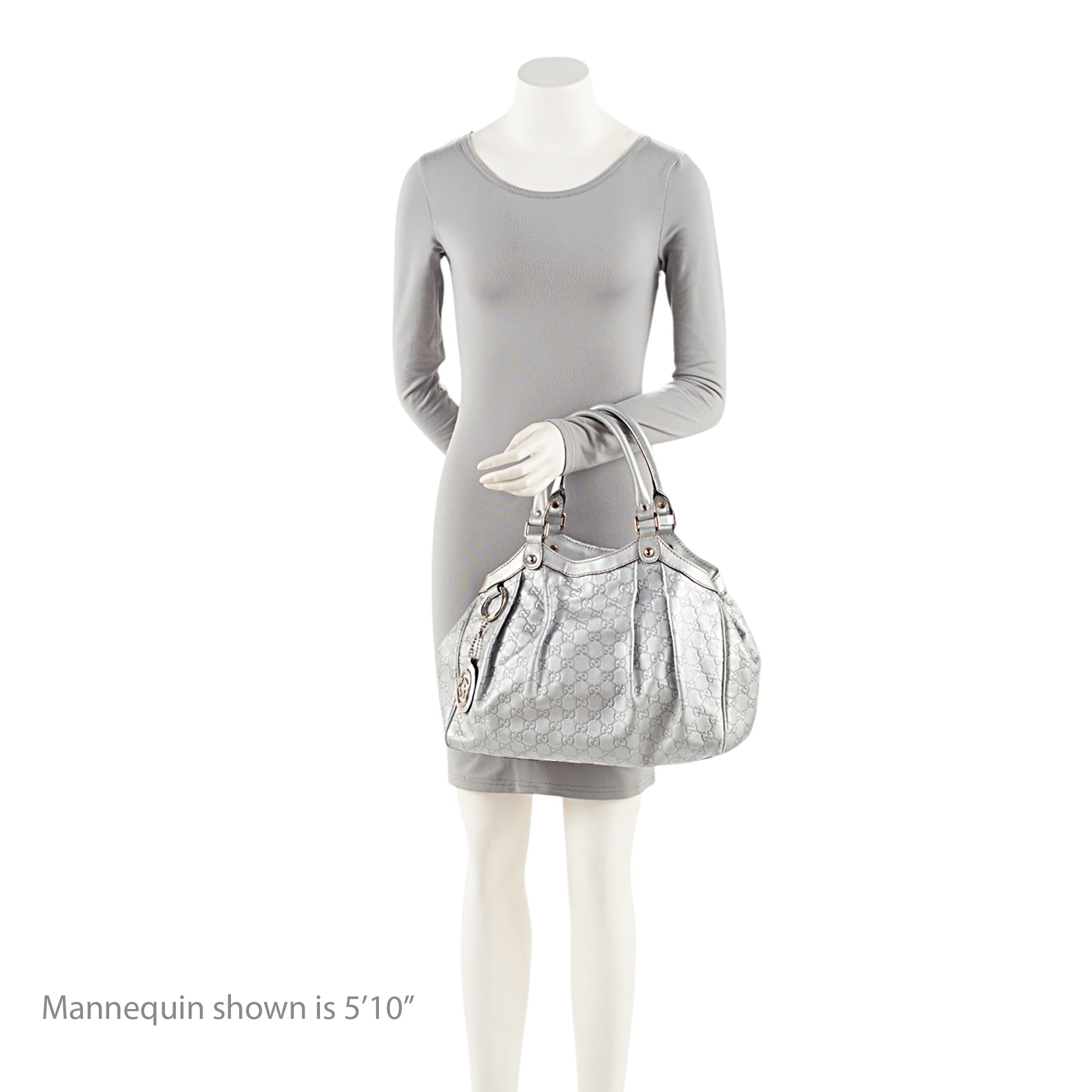 Gucci Metallic Guccissima Leather Sukey Medium Tote