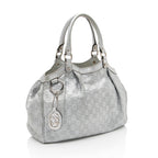 Gucci Metallic Guccissima Leather Sukey Medium Tote