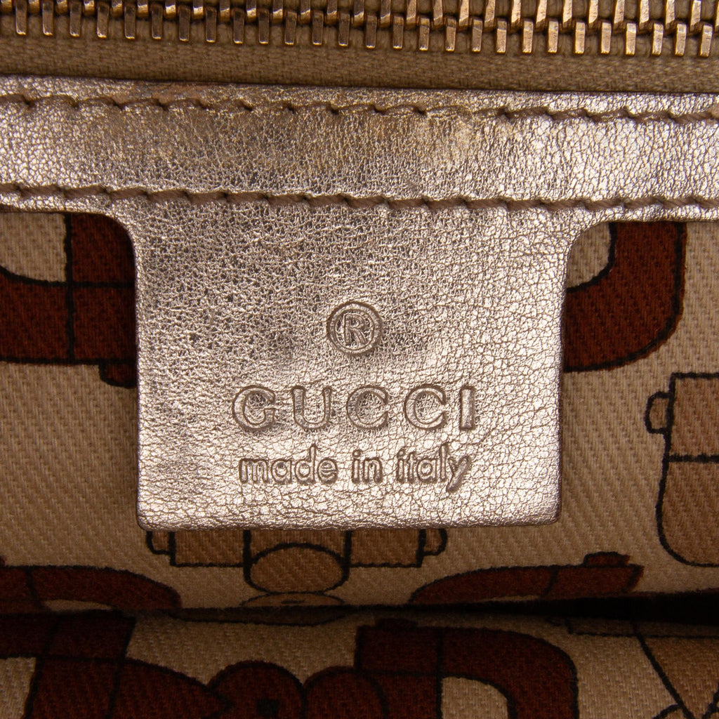 Gucci Metallic Guccissima Web Treasure Handbag