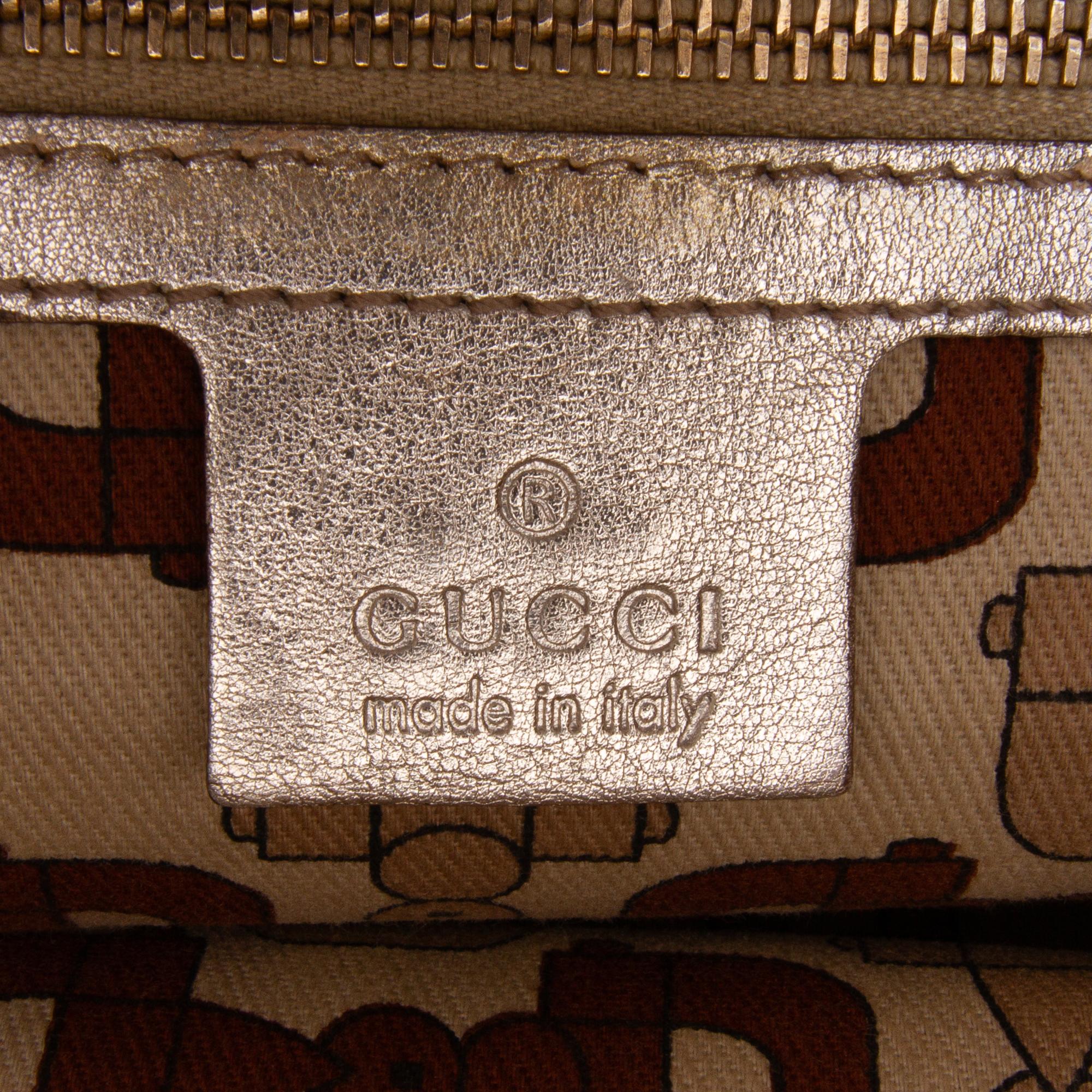 Gucci Metallic Guccissima Web Treasure Handbag