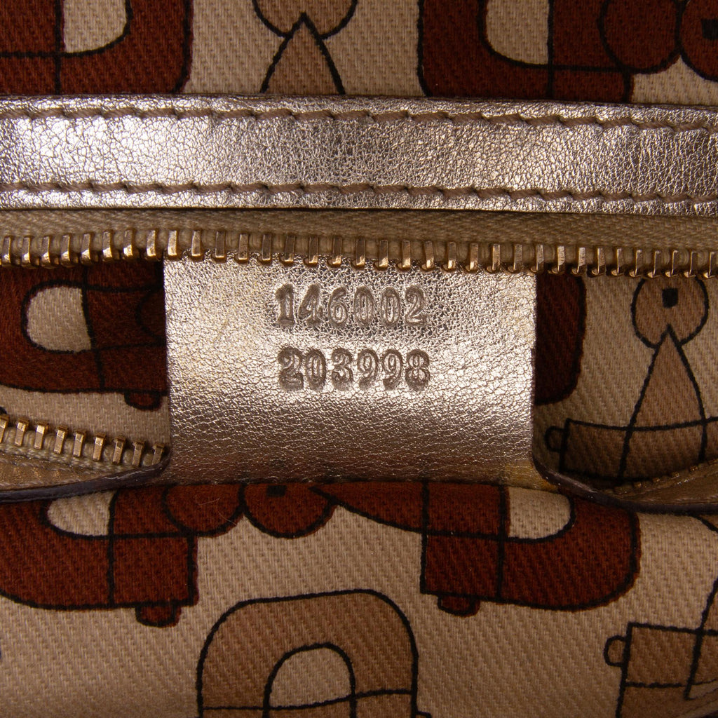 Gucci Metallic Guccissima Web Treasure Handbag