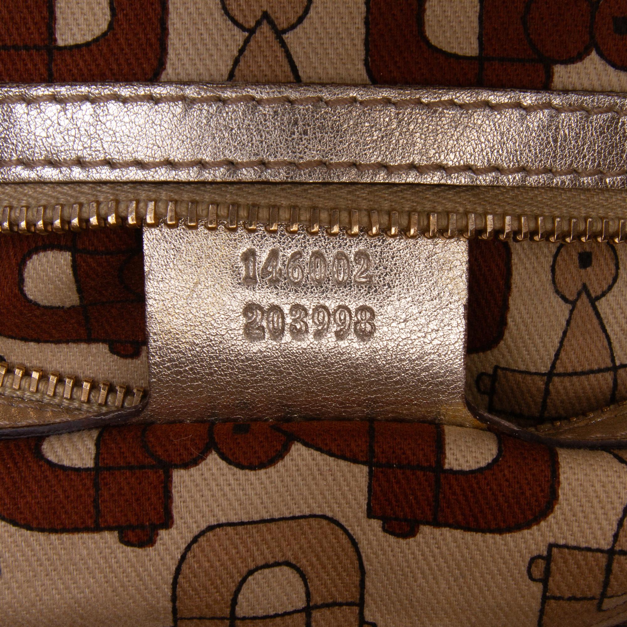 Gucci Metallic Guccissima Web Treasure Handbag