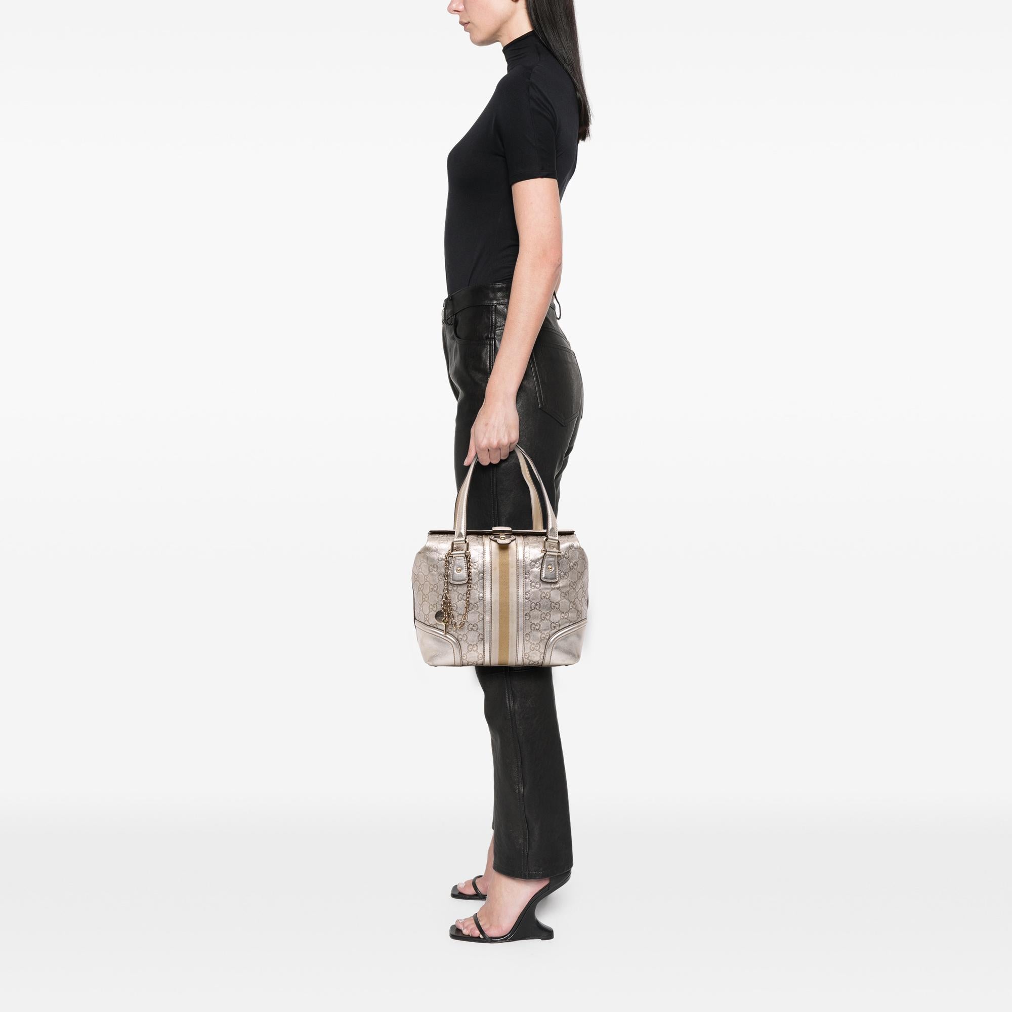 Gucci Metallic Guccissima Web Treasure Handbag