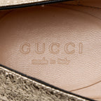 Gucci Metallic Laminate Calfskin GG Marmont Fringe Flats - Size 7 / 37 (SHF-kBjuo2)