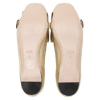 Gucci Metallic Laminate Calfskin GG Marmont Fringe Flats - Size 7 / 37 (SHF-kBjuo2)