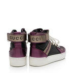 Gucci Metallic Leather Basketball High Top Sneakers - Size 6.5 / 36.5 (SHF-PH5TsW)