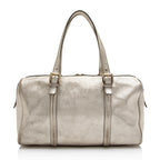 Gucci Metallic Leather Britt Medium Boston Bag (SHF-23530)