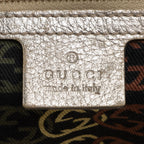 Gucci Metallic Leather Britt Medium Boston Bag (SHF-23530)