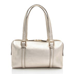 Gucci Metallic Leather Britt Small Boston Bag (SHF-YWrQAR)