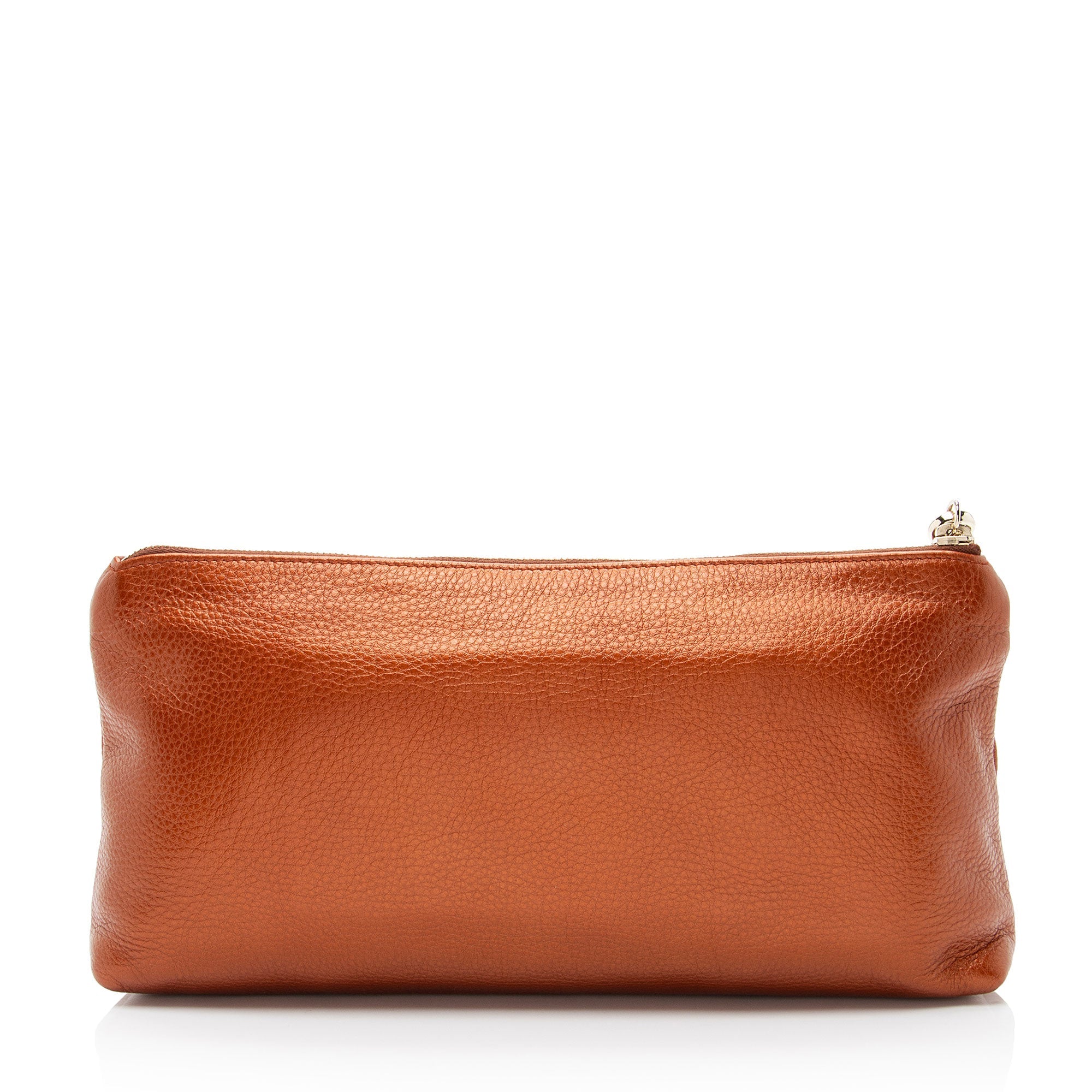 Gucci Metallic Leather Broadway Tassel Zip Clutch