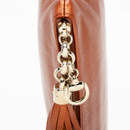 Gucci Metallic Leather Broadway Tassel Zip Clutch