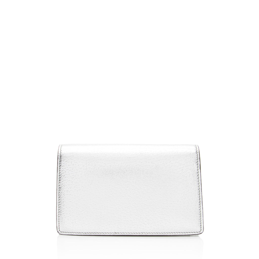 Gucci Metallic Leather Crystal Dionysus Mini Shoulder Bag