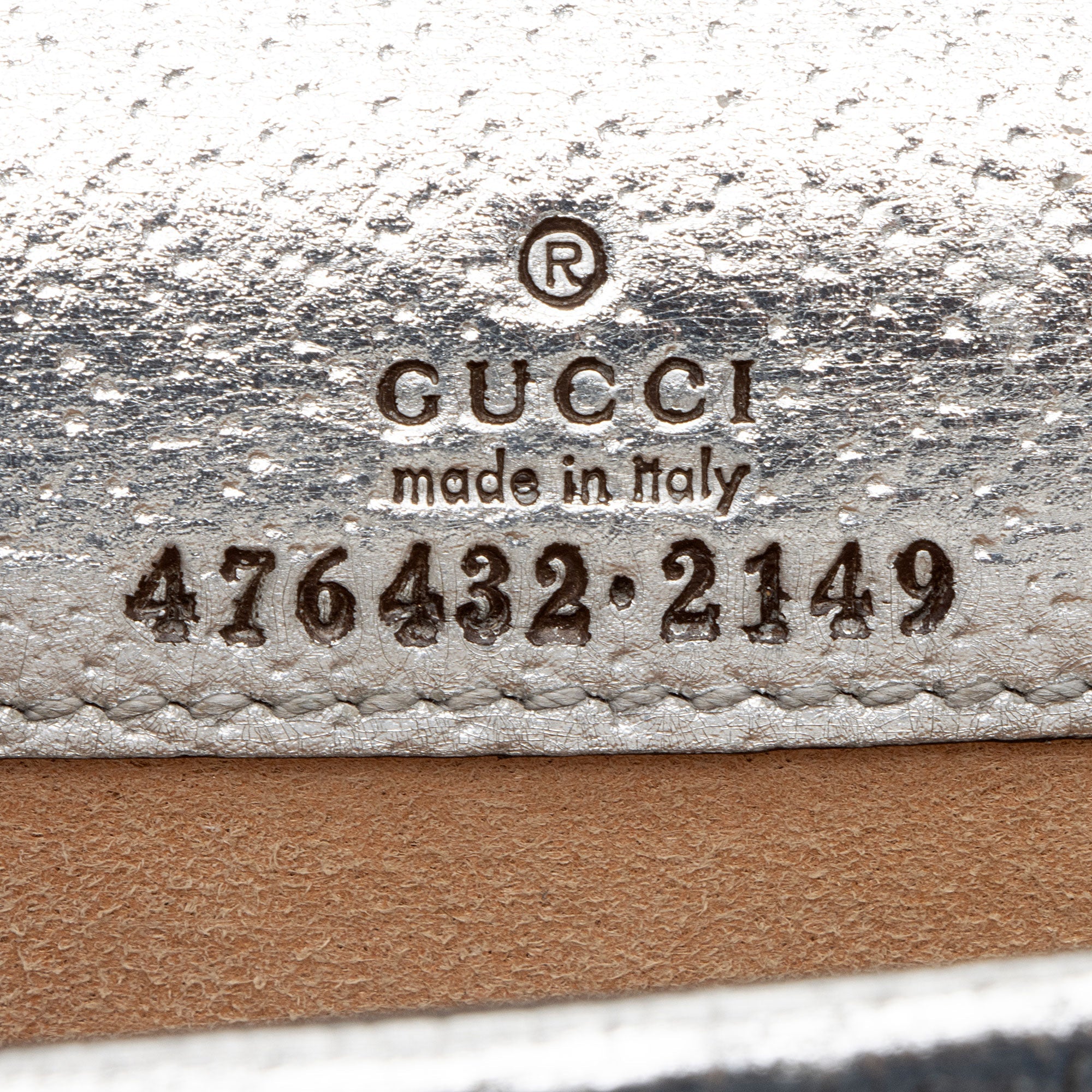 Gucci Metallic Leather Crystal Dionysus Mini Shoulder Bag