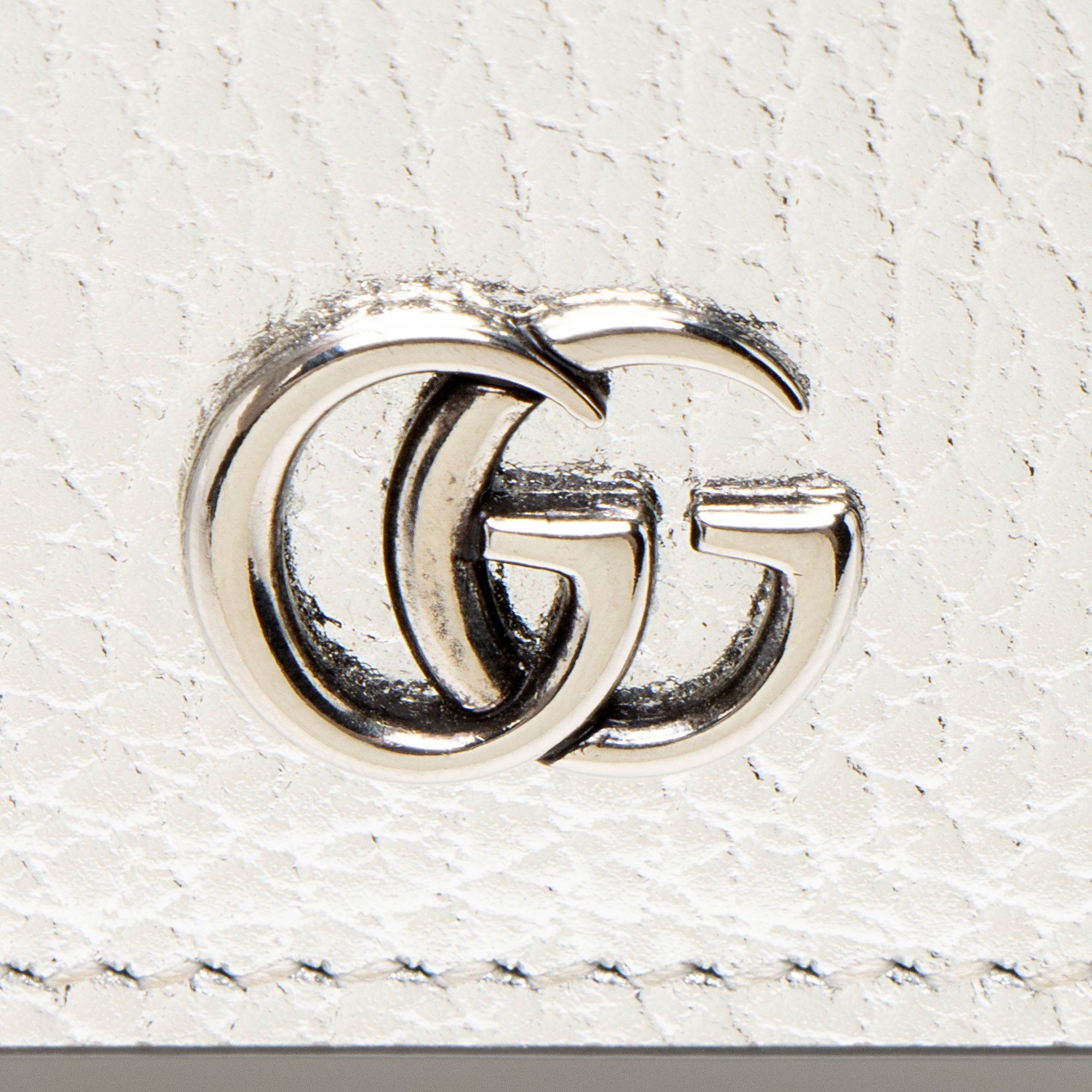 Gucci Metallic Leather GG Marmont Card Case
