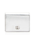 Gucci Metallic Leather GG Marmont Card Case