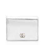 Gucci Metallic Leather GG Marmont Card Case
