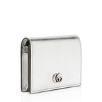 Gucci Metallic Leather GG Marmont Card Case