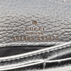 Gucci Metallic Leather GG Marmont Wallet on Chain (SHF-3rKwDE)