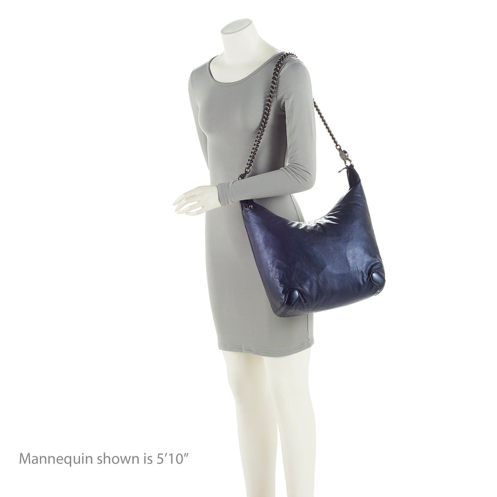 Gucci Metallic Leather Galaxy Medium Chain Hobo (SHF-22828)