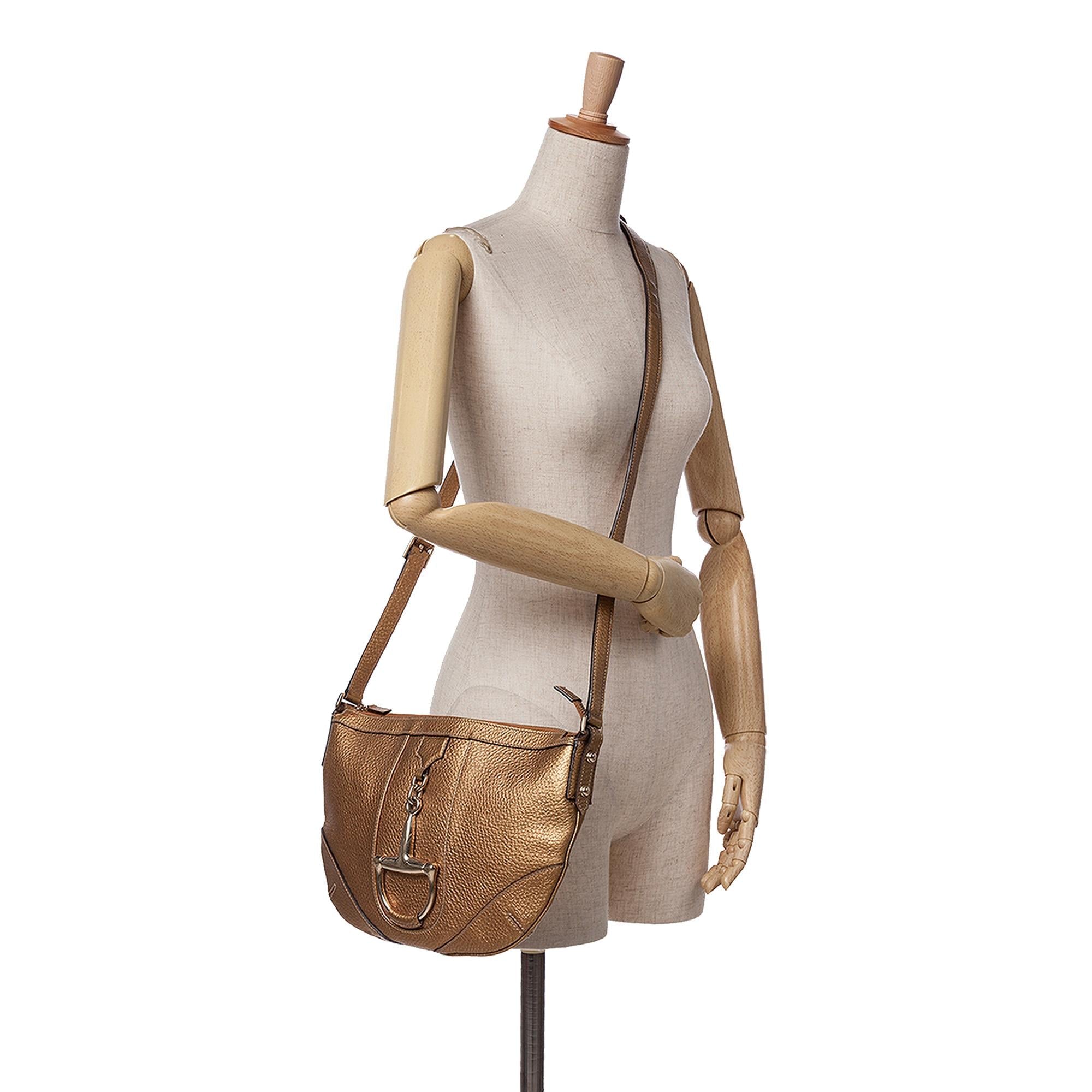 Gucci Metallic Leather Horsebit Crossbody