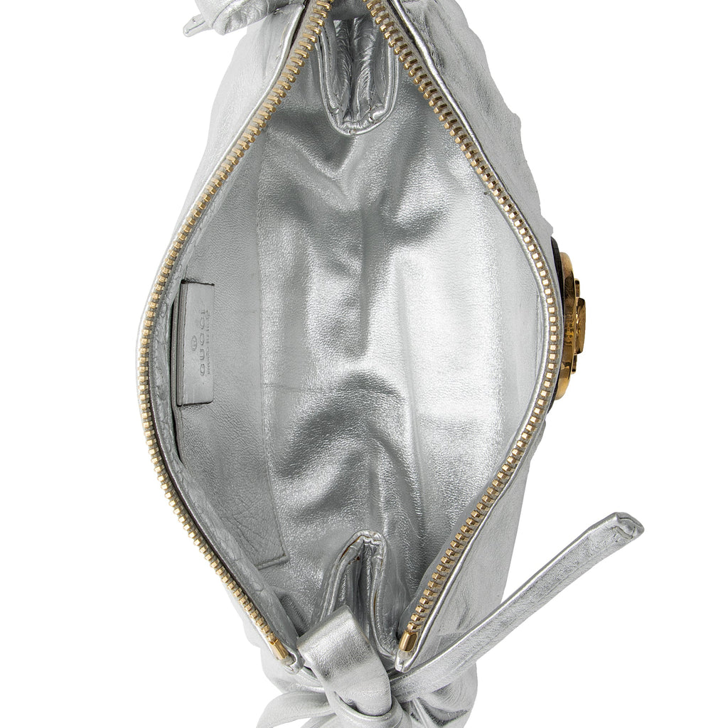Gucci Metallic Leather Hysteria Small Clutch (SHF-hs8Ncf)
