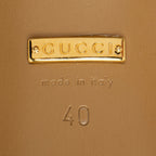 Gucci Metallic Leather Interlocking G Strappy 80 Sandals - Size 10 / 40