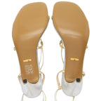 Gucci Metallic Leather Interlocking G Strappy 80 Sandals - Size 10 / 40