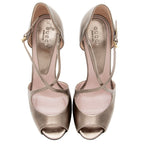 Gucci Metallic Leather Platform Pumps - Size 7 / 37 (SHF-18845)