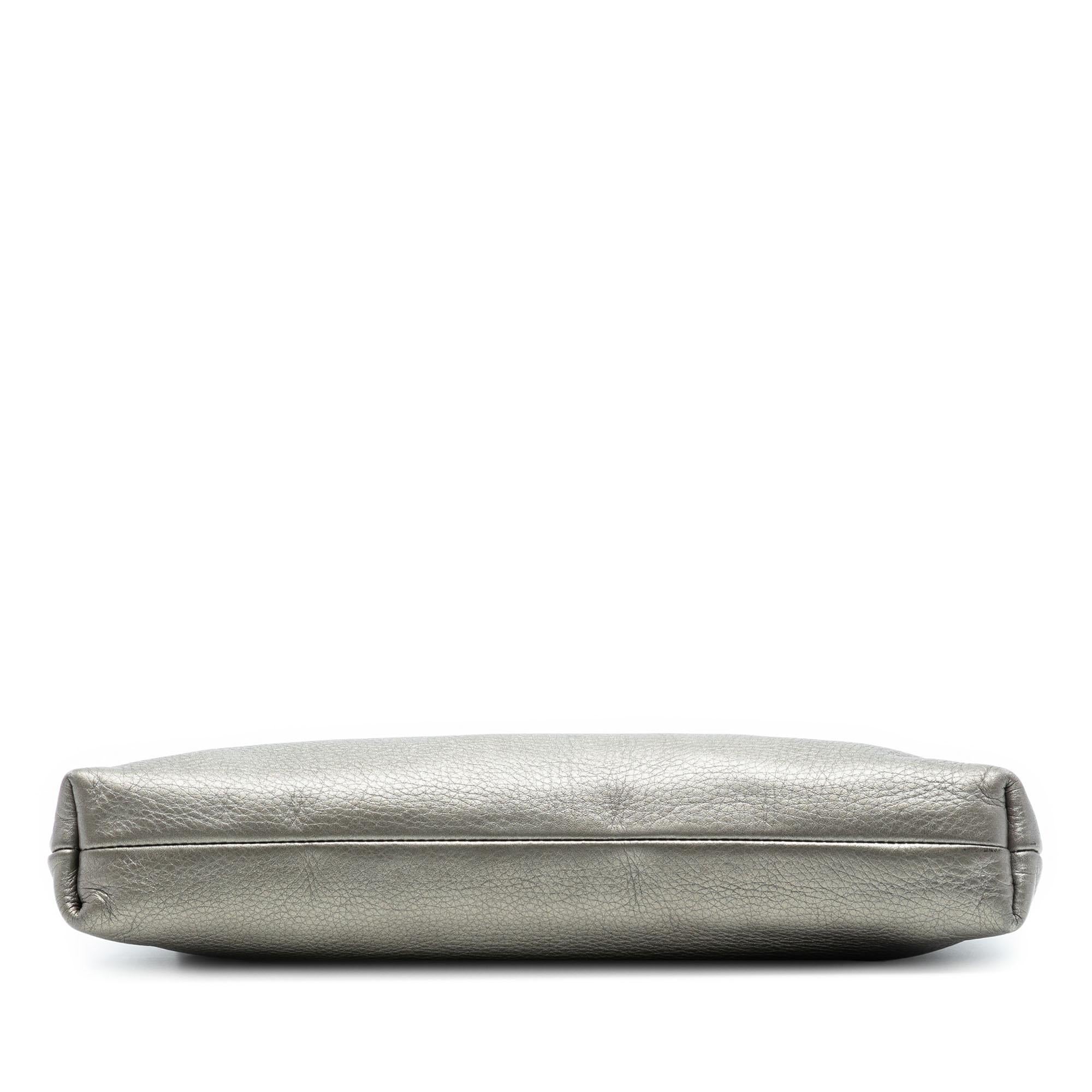 Gucci Metallic Leather Sienna Tassel Clutch