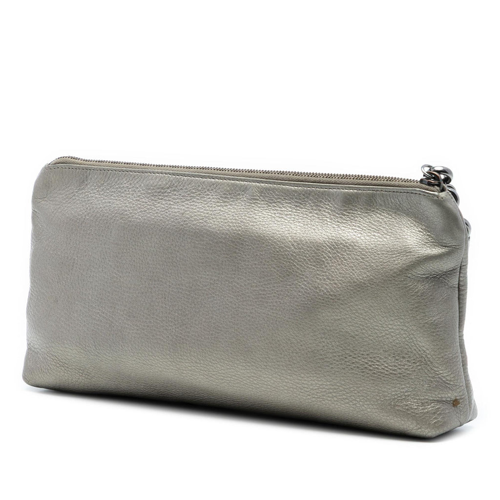 Gucci Metallic Leather Sienna Tassel Clutch